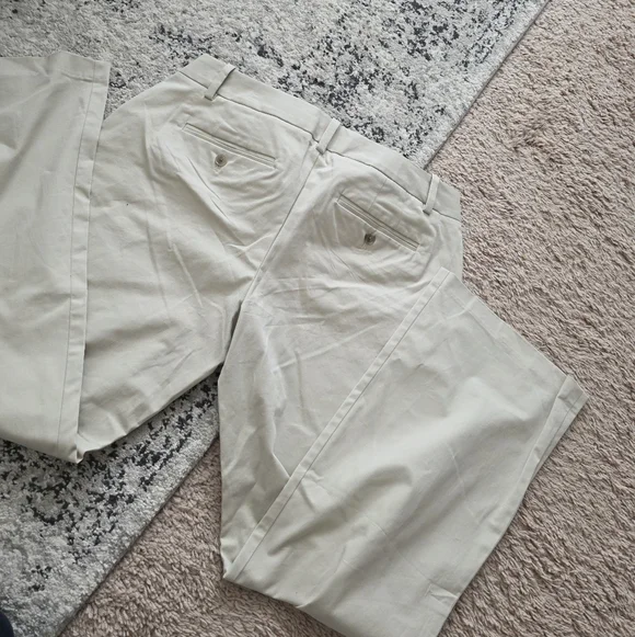 Eddie Bauer Pant Blazer Suit Set Womens 12 Cream Cotton Blend Preppy Academia - Picture 12 of 12